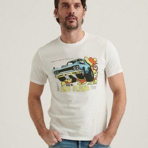 NWT Lucky Brand Pink Floyd Car Tee Large White